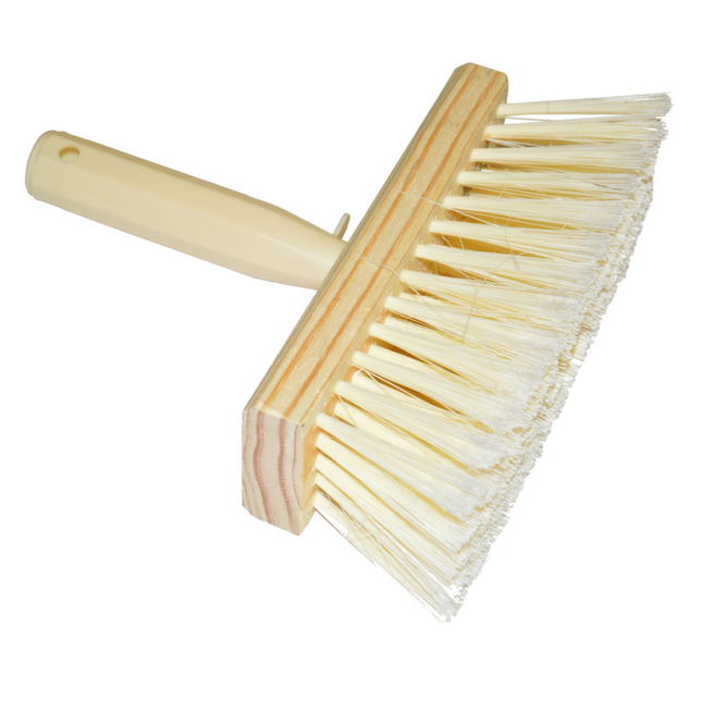 White wash brush block with durable bristles