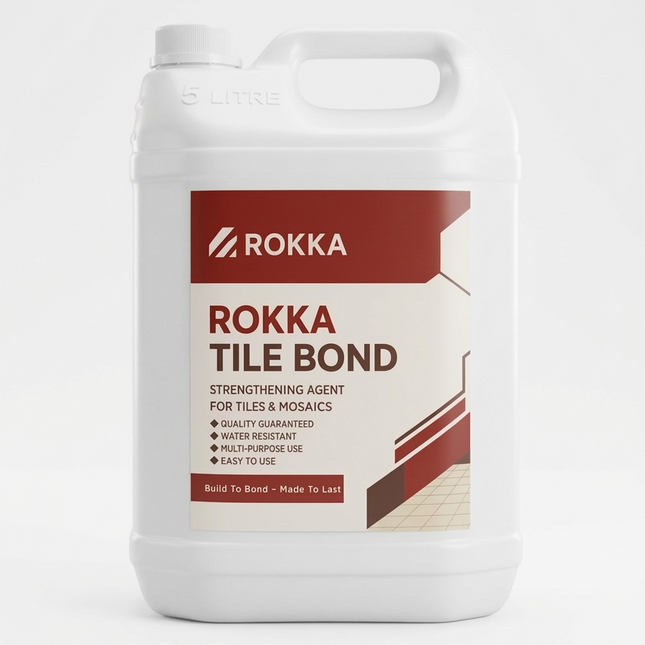 Rokka Tile Bond product container on a white background