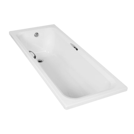 White Fibreglass Bathtub 1.7m