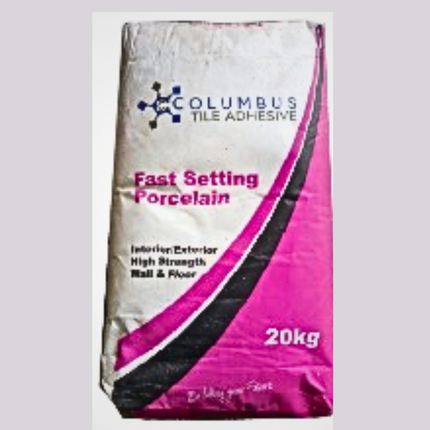 Porcelain Adhesive  12hour 20kg Pink Bag